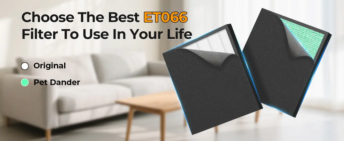 Original and Pet Dander Evalit ET066 filter comparison